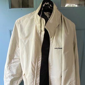 Tommy Hilfiger Active Waterproof Jacket w/ Collapsible Hood, Off-White